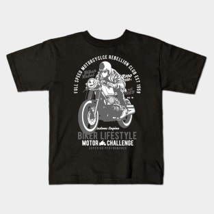 Biker Motorcycle Cafe Racer Kids T-Shirt